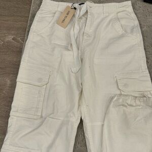 Luxe To Kill Ivory Cargo Trousers